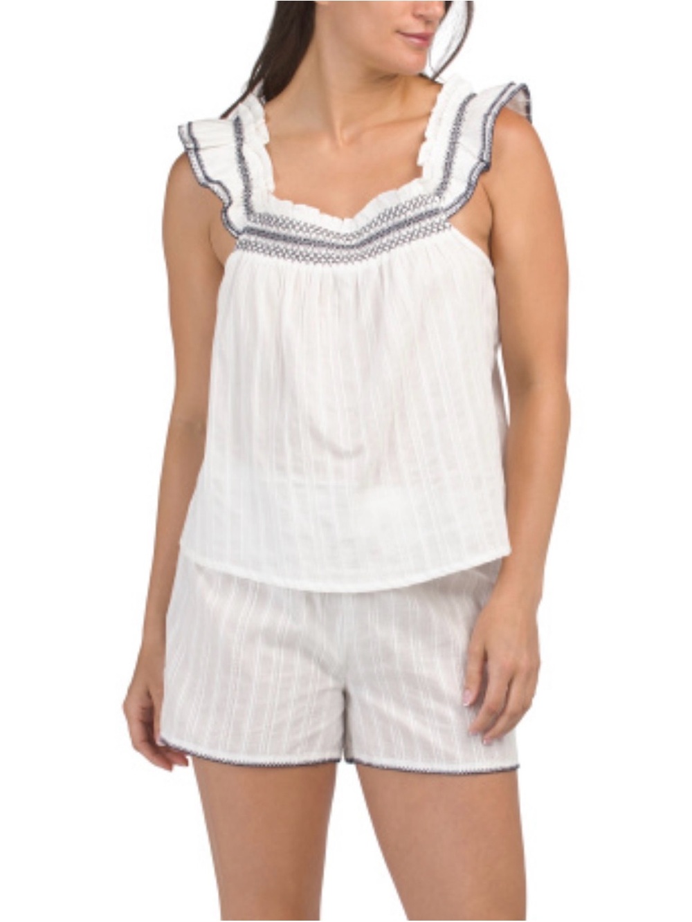 NWT Caroline Constas Bridesmaid Bride Shorts White Pajamas Size Small